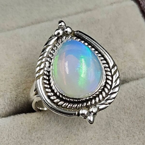 Ethiopian Opal Size US 7 925 Sterling Silver Ring (RS105-721) - Image 2