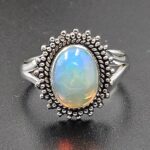 Ethiopian Opal Size US 9 925 Sterling Silver Ring (RS105-726)
