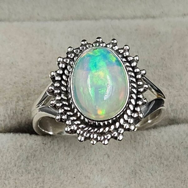 Ethiopian Opal Size US 9 925 Sterling Silver Ring (RS105-726) - Image 2