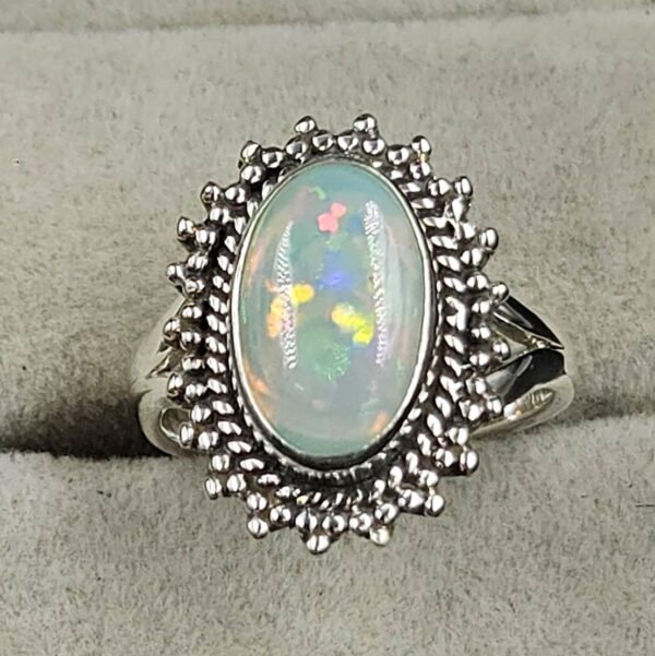 Ethiopian Opal Size US 5 925 Sterling Silver Ring (RS105-733) - Image 2