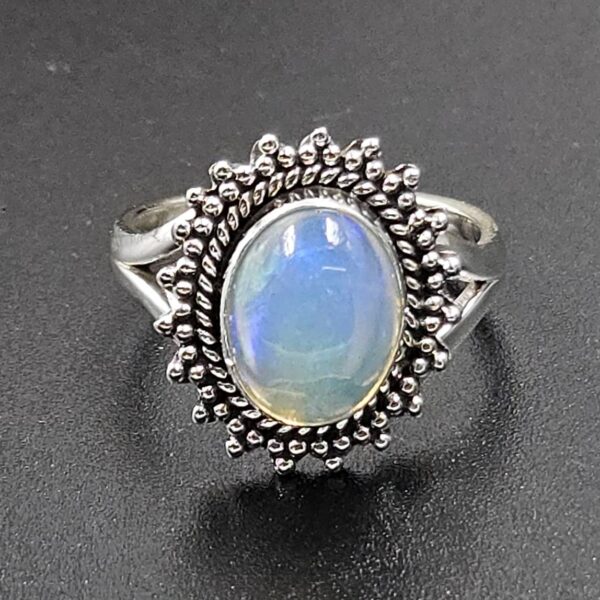 Ethiopian Opal Size US 7 925 Sterling Silver Ring (RS105-734)