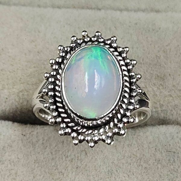 Ethiopian Opal Size US 5 925 Sterling Silver Ring (RS105-736) - Image 2