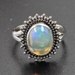 Ethiopian Opal Size US 6 925 Sterling Silver Ring (RS105-742)