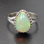 Ethiopian Opal Size US 9 925 Sterling Silver Ring (RS105-756)
