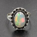 Ethiopian Opal Size US 5 925 Sterling Silver Ring (RS105-762)