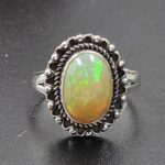 Ethiopian Opal Size US 8 925 Sterling Silver Ring (RS105-764)