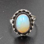 Ethiopian Opal Size US 6 925 Sterling Silver Ring (RS105-765)
