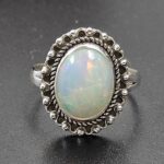 Ethiopian Opal Size US 10 925 Sterling Silver Ring (RS105-767)