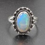 Ethiopian Opal Size US 9 925 Sterling Silver Ring (RS105-771)