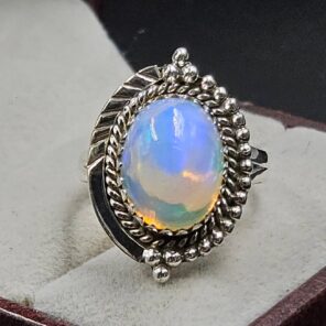 Ethiopian Opal Size US 7 925 Sterling Silver Ring (RS105-775)
