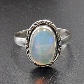 Ethiopian Opal Size US 7 925 Sterling Silver Ring (RS105-788)