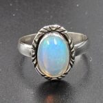 Ethiopian Opal Size US 6 925 Sterling Silver Ring (RS105-789)