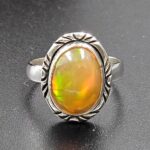 Ethiopian Opal Size US 6 925 Sterling Silver Ring (RS105-792)
