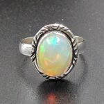 Ethiopian Opal Size US 6 925 Sterling Silver Ring (RS105-793)
