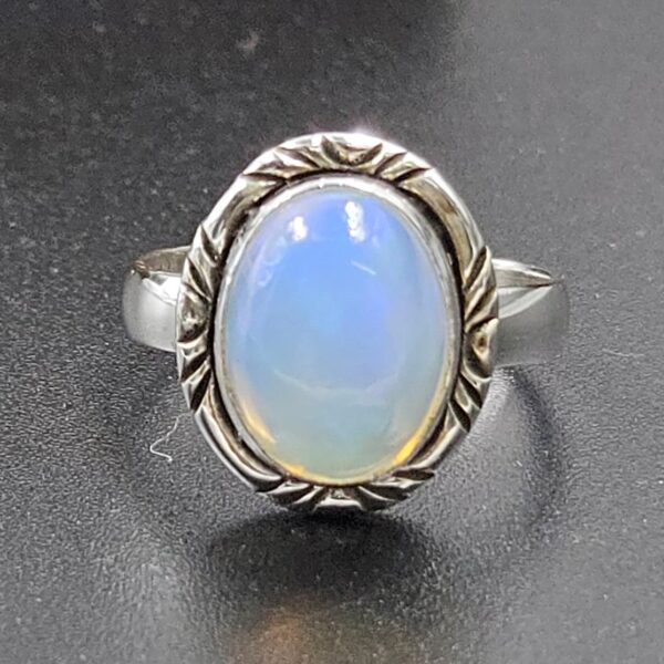 Ethiopian Opal Size US 9 925 Sterling Silver Ring (RS105-795)