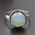 Ethiopian Opal Size US 9 925 Sterling Silver Ring (RS105-796)