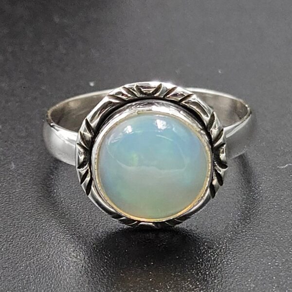 Ethiopian Opal Size US 9 925 Sterling Silver Ring (RS105-796)