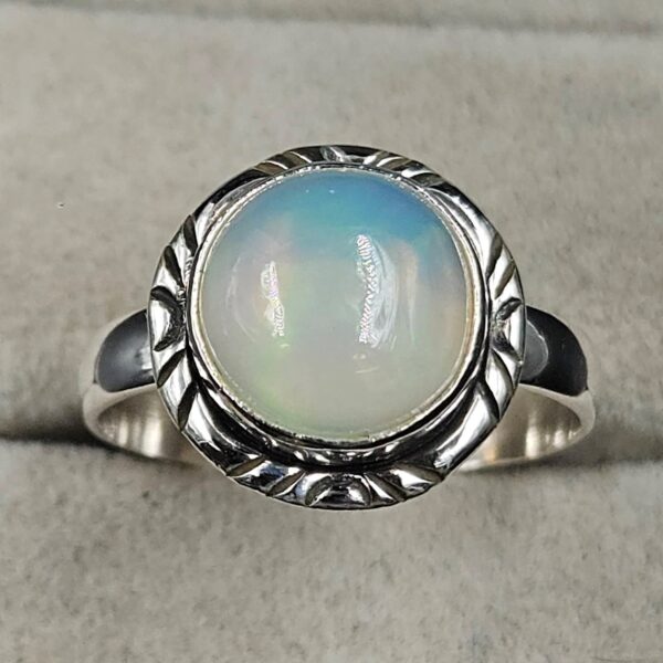 Ethiopian Opal Size US 9 925 Sterling Silver Ring (RS105-796) - Image 2