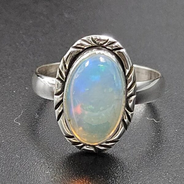 Ethiopian Opal Size US 7 925 Sterling Silver Ring (RS105-798)
