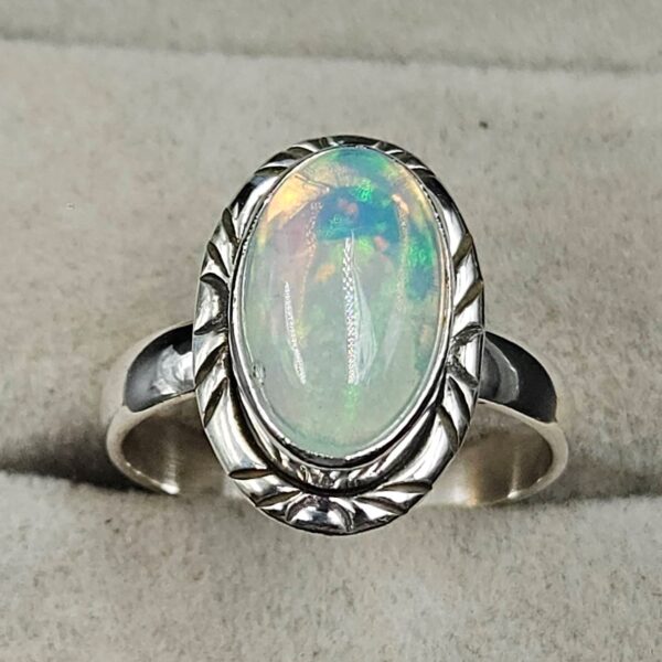 Ethiopian Opal Size US 7 925 Sterling Silver Ring (RS105-798) - Image 2