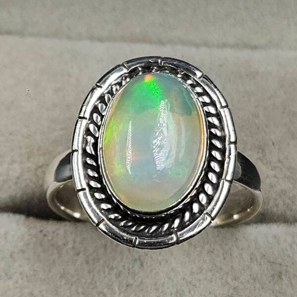 Ethiopian Opal Size US 9 925 Sterling Silver Ring (RS105-800) - Image 2