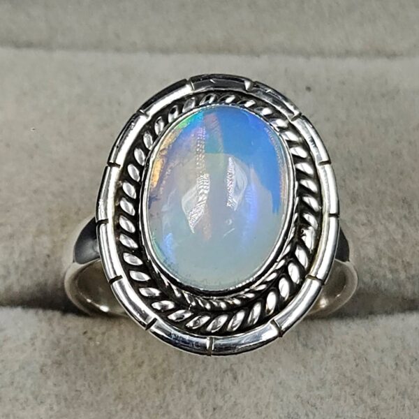 Ethiopian Opal Size US 5 925 Sterling Silver Ring (RS105-802) - Image 2
