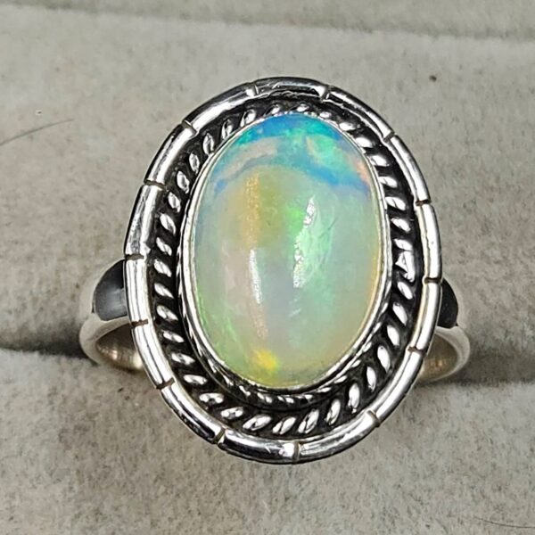 Ethiopian Opal Size US 7 925 Sterling Silver Ring (RS105-803) - Image 2
