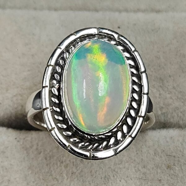 Ethiopian Opal Size US 6 925 Sterling Silver Ring (RS105-806) - Image 2