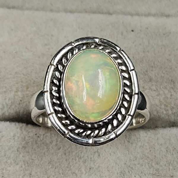 Ethiopian Opal Size US 6 925 Sterling Silver Ring (RS105-807) - Image 2