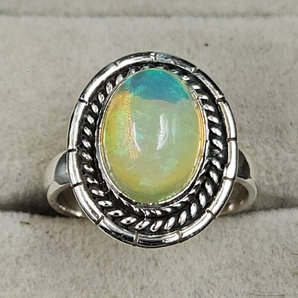 Ethiopian Opal Size US 7 925 Sterling Silver Ring (RS105-809) - Image 2