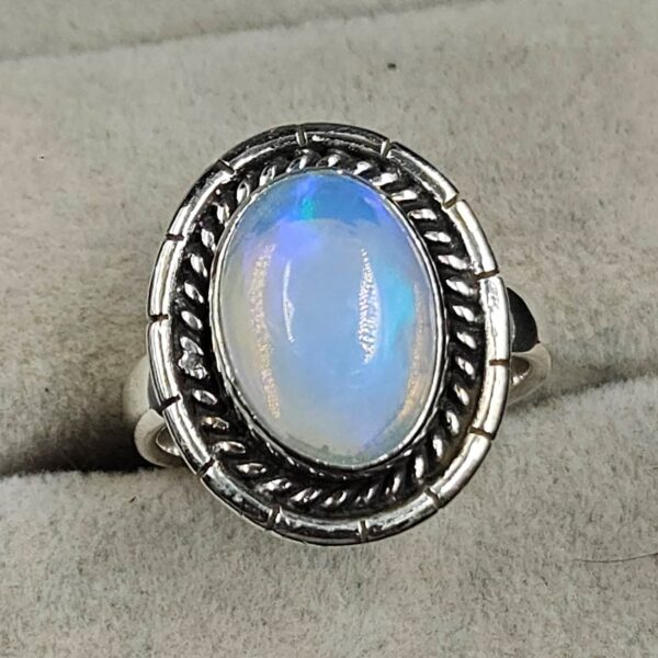 Ethiopian Opal Size US 9 925 Sterling Silver Ring (RS105-812) - Image 2