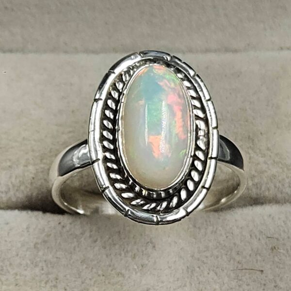 Ethiopian Opal Size US 9 925 Sterling Silver Ring (RS105-816) - Image 2