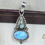 Golden Hills Turquoise 1.25" 925 Sterling Silver Pendant (REXT38-173)