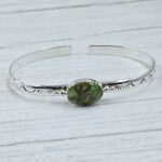 Sonoran Gold Turquoise 925 Sterling Silver Bangle (RS65-137)