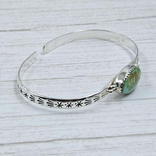 Sonoran Gold Turquoise 925 Sterling Silver Bangle (RS65-138) - Image 2
