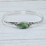 Sonoran Gold Turquoise 925 Sterling Silver Bangle (RS65-142)