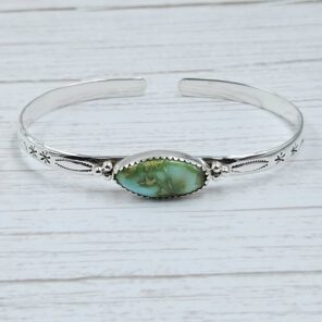 Sonoran Gold Turquoise 925 Sterling Silver Bangle (RS65-142)