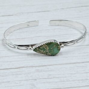 Sonoran Gold Turquoise 925 Sterling Silver Bangle (RS65-143)