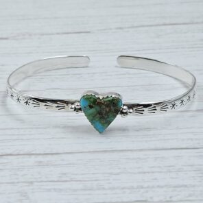 Sonoran Gold Turquoise 925 Sterling Silver Bangle (RS65-145)