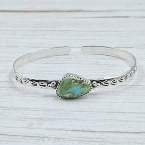 Sonoran Gold Turquoise 925 Sterling Silver Bangle (RS65-146)