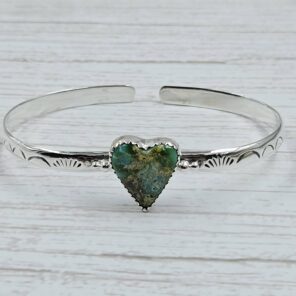 Sonoran Gold Turquoise 925 Sterling Silver Bangle (RS65-148)