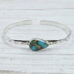 Sonoran Gold Turquoise 925 Sterling Silver Bangle (RS65-149)