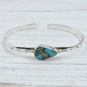 Sonoran Gold Turquoise 925 Sterling Silver Bangle (RS65-149)