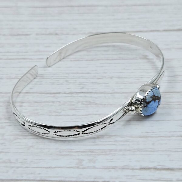 Golden Hills Turquoise 925 Sterling Silver Bangle (RS65-161) - Image 2