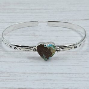 Sonoran Gold Turquoise 925 Sterling Silver Bangle (RS65-151)