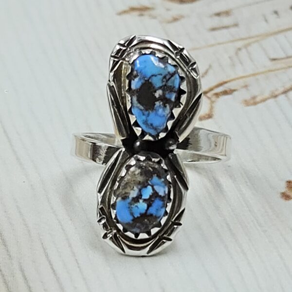 Golden Hills Turquoise Adjustable 925 Sterling Silver Ring (REXT38-111)