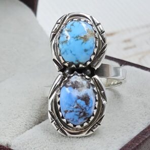 Golden Hills Turquoise Adjustable 925 Sterling Silver Ring (REXT38-113)