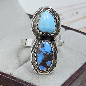 Golden Hills Turquoise Adjustable 925 Sterling Silver Ring (REXT38-131)
