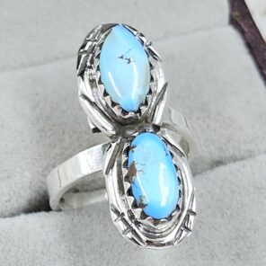 Golden Hills Turquoise Adjustable 925 Sterling Silver Ring (REXT38-112)