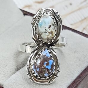 Golden Hills Turquoise Adjustable 925 Sterling Silver Ring (REXT38-132)